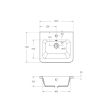 Тумба подвесная с керамической раковиной BelBagno ALBANO-CER-500-2C-SO-CVG