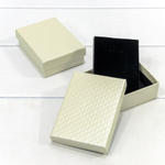 Коробка Ювелирная 11х8х3.4 см Набор 2 шт "Ромбики" (Бежевый)