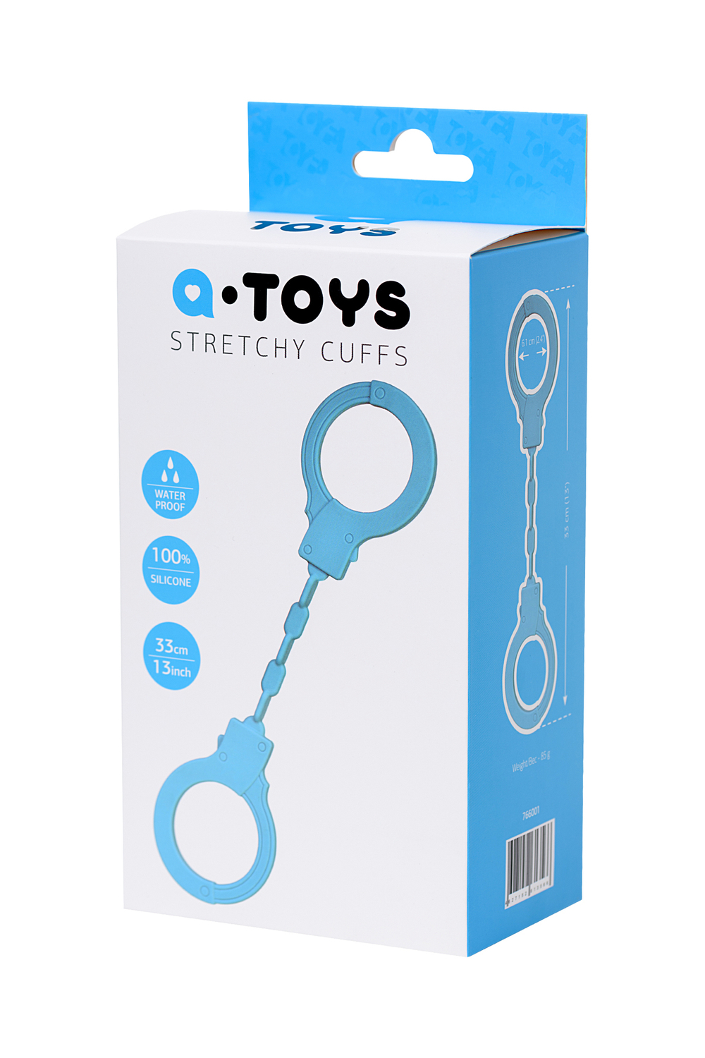 Силиконовые наручники A-Toys by TOYFA, силикон, голубые, 33 см