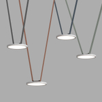 DK5566-WH+BK Cветильник для трека-ремня Belty, серия Flow, со светодиодом, D168*H29.5мм, 48V DC, 10W, RA90, 120°, 4000K, IP20, белый с черным, алюминий