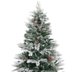 Ёлка «Таинственный лес» 150 см, (460 веток), ПВХ,леска,резина шишки, белое напыление