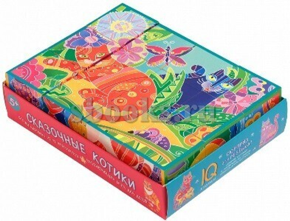 Умные кубики в поддончике, "Сказочные котики", 12 штук, Айрис-пресс