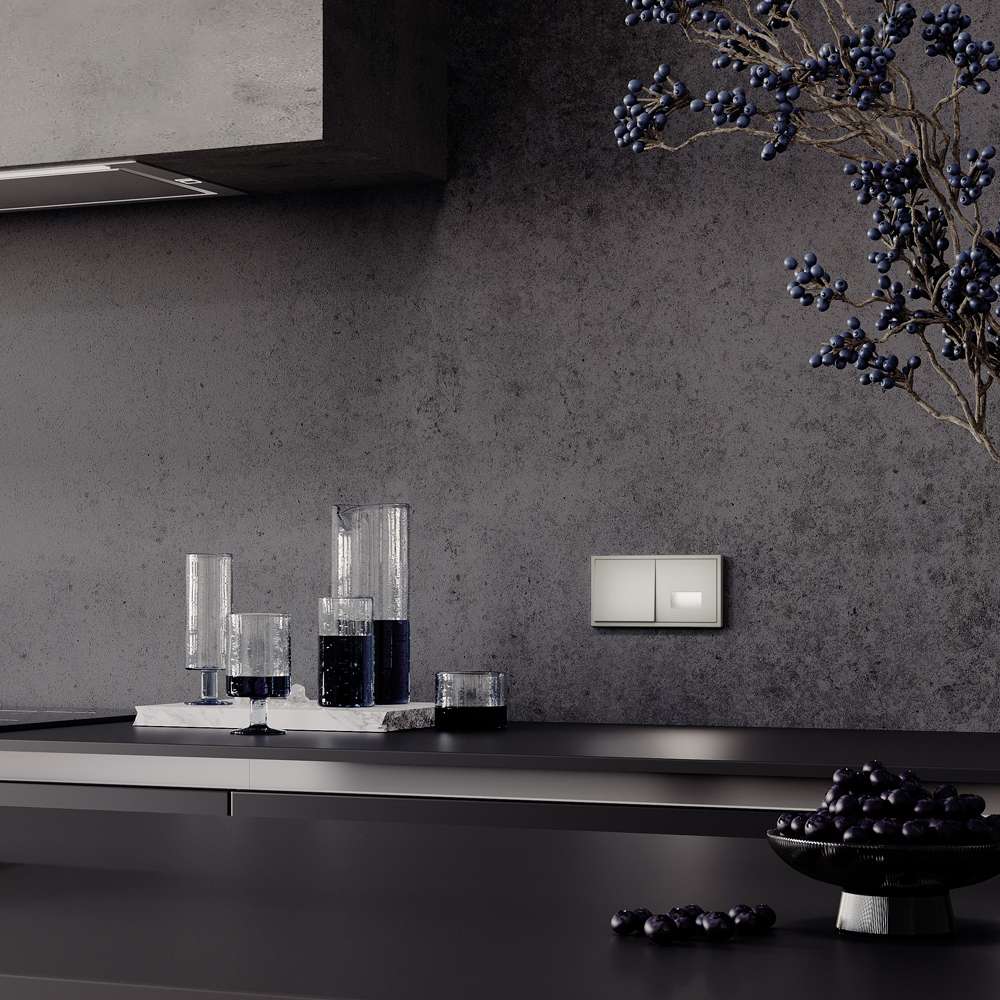 Проходной переключатель встраиваемый VOLTUM S70 одноклавишный 10А, (шелк)