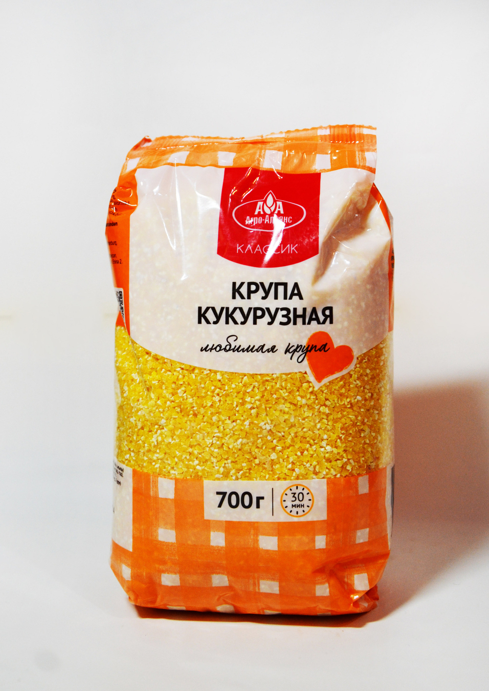 Крупа кукурузная Агро-Альянс шлифованная, 700г