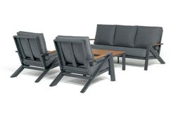 "Лотос" лаунж-зона 5-местная из алюминия, цвет темно-серый