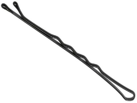 Невидимки Ставвер Карбон черные волнистые 70мм 250гр/уп