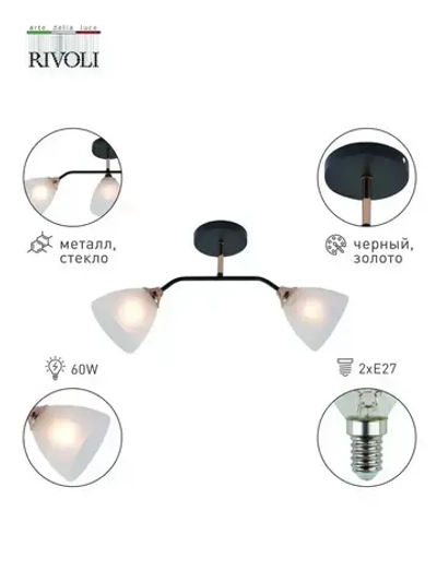 Люстра Rivoli Lorraine 3158-312 2 х Е27 60 Вт модерн