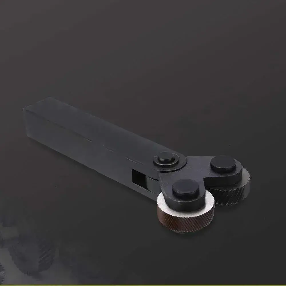 Державка для накатки косых рифлений / Набор инструментов со шкивом 25 мм для накатки на два колеса, 7 шт, для токарных станков