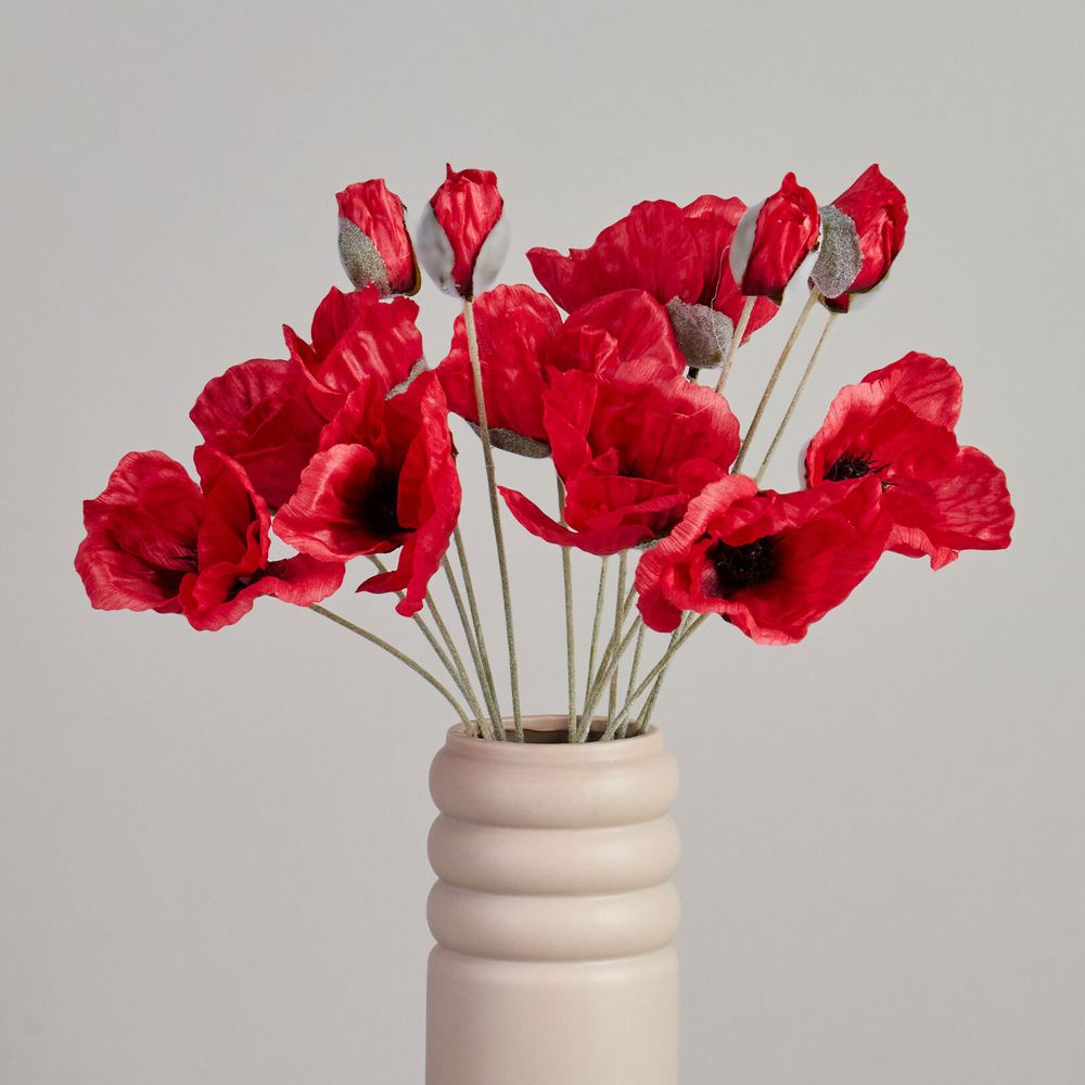 ЦВЕТОК ИСКУССТВЕННЫЙ "МАК" ВЫСОТА=50СМ. (МАЛ=24 ШТ/КОР=96ШТ.)