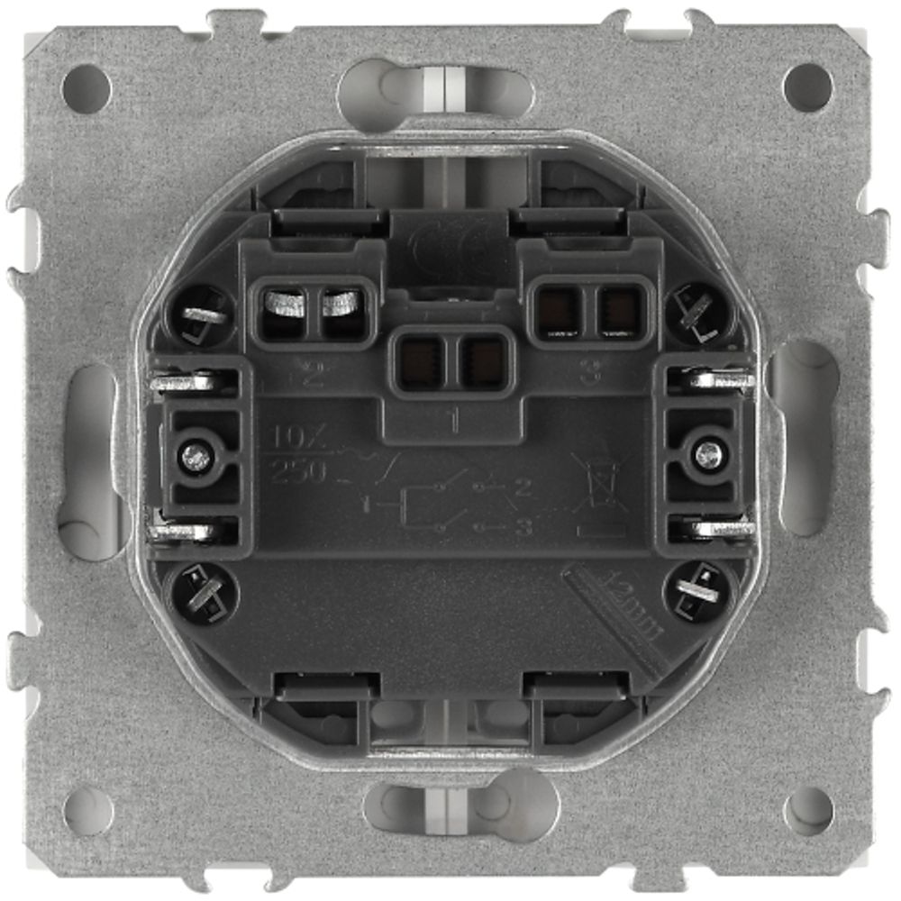 Переключатель ЭРА Galaxy 15-1106-01 двойной 10АХ-250В IP20 белый