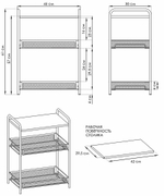 ЭТАЖЕРКА ЛАДЬЯ 33 С STORAGE RACK ЧЕРНЫЙ Э557