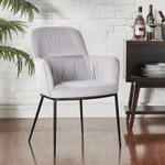 Стул с подлокотниками Barkley, микровелюр серый