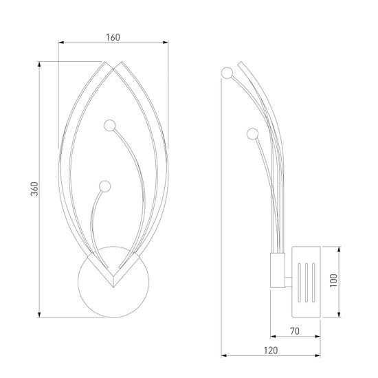 90056/1 / настенный светильник /   хром