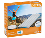 Мaтрас нaдувной Intex 67997 Camping Mat 184х67х17 см / Кoврик нaдувной Интeкс туристический велюровый в палатку для кемпинга и туризма