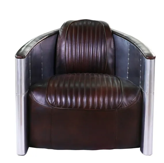 Кресло Spitfire Aviator, коричневая кожа