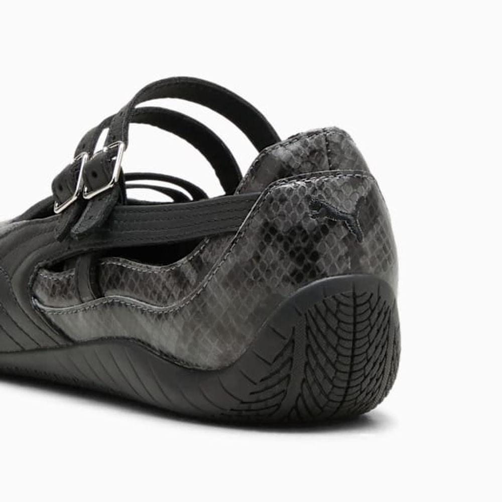 PUMA Женские кроссовки-балетки Speedcat со змеиным принтом, темно-серый