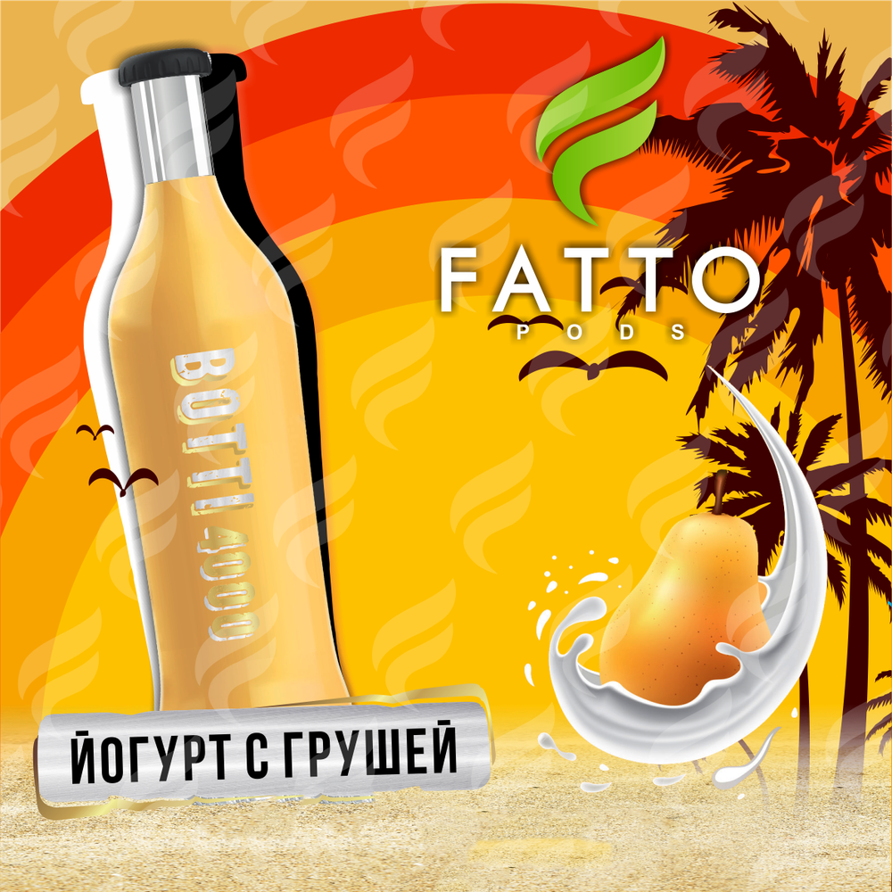FATTO PODS BOTTI (2% nic) – Yogurt with Pear