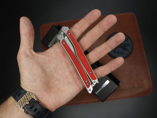 Нож-бабочка НОКС "Эльф" (красный) 204-100401