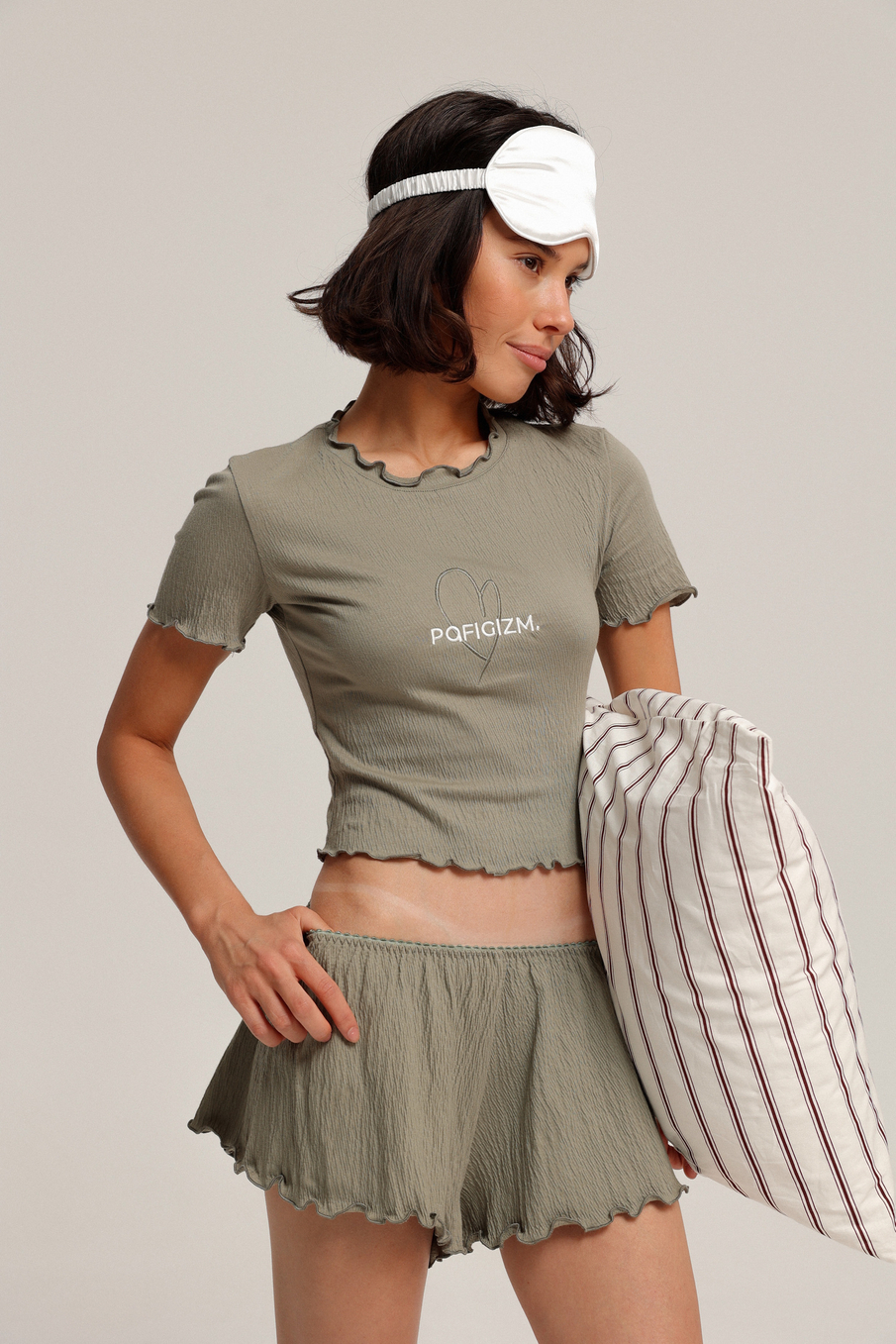 Футболка из жатого хлопка