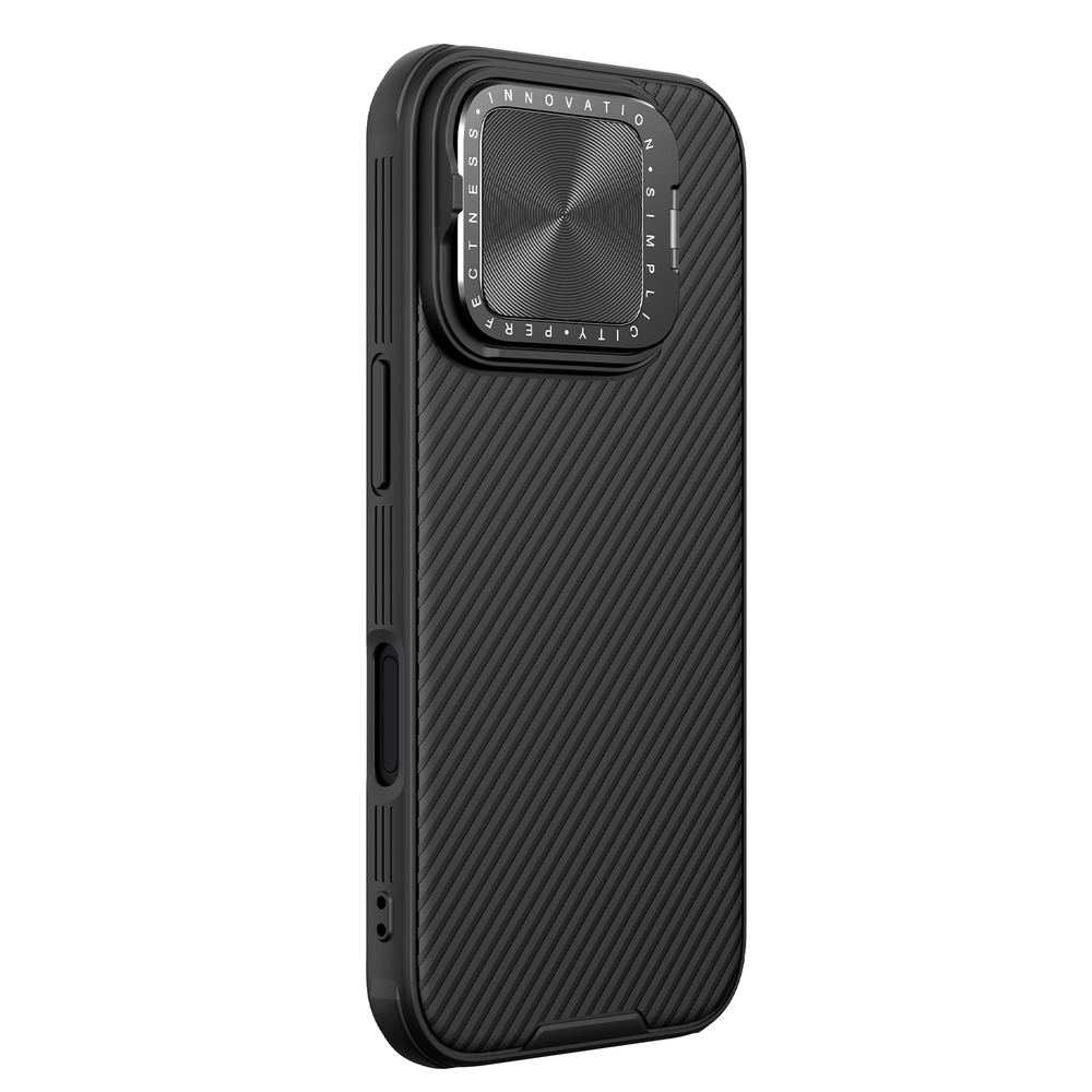 Чехол от Nillkin на iPhone 16 Pro с металлической откидной крышкой и поддержкой магнитной беспроводной зарядки MagSafe, серия CamShield Prop Magnetic Case