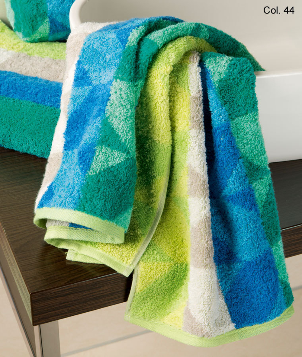 Элитное полотенце махровое Kristall Jacquard 519 лимонное от Cawo Германия