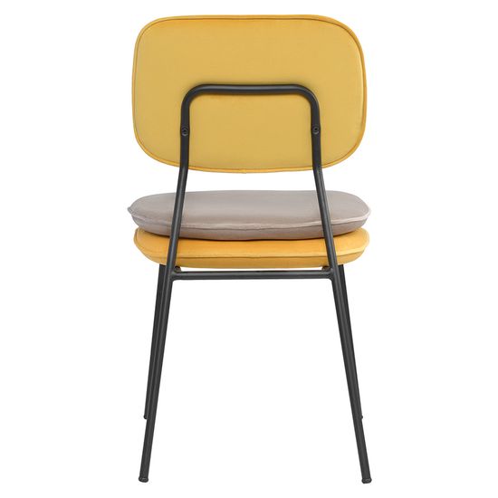 Стул pea, велюр, желтый/бежевый