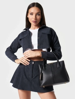 Сумка через плечо кожаная тоут классика средняя