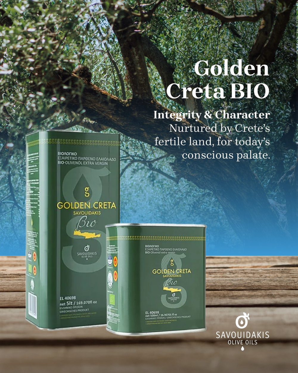 Оливковое масло EXTRA VIRGIN OLIVE OIL BIO PDO MESSARA "GOLDEN CRETA 500мл, ж/б, Греция