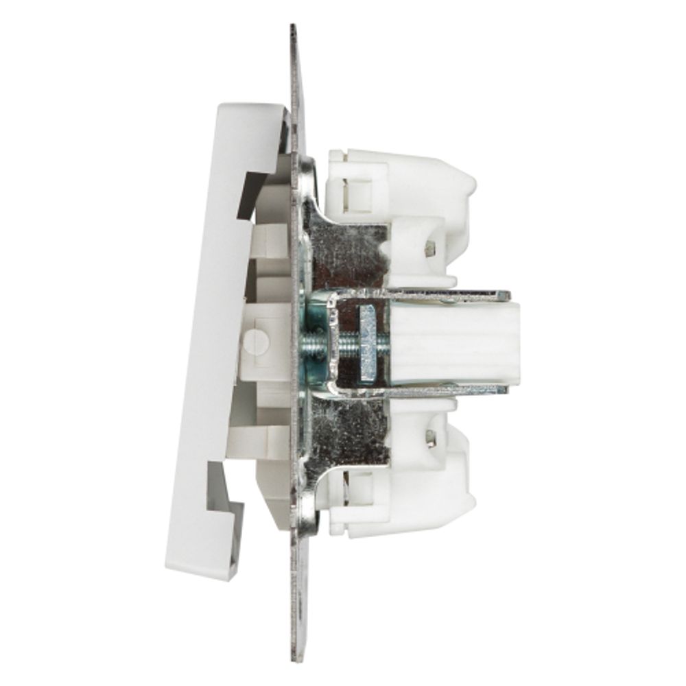 Выключатель Intro Accent 6-105-01 двойной с подсветкой, 10А-250В, IP20, СУ, AL/CU, белый | Intro