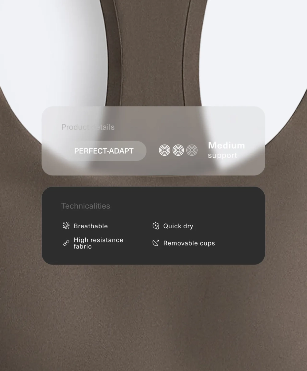 Спортивный бюстгальтер Perfect-adapt со средней поддержкой и светоотражающими элементами - OYSHO