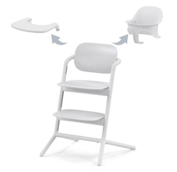 Стульчик для кормления Cybex Lemo 4 в 1 с мягкими чехлами Comfort Inlay All White/Suede Grey