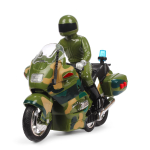 Модель ин. пласт. "Мотоцикл военный" 15см. свет/звук,камуф, коробка MOTOFIG-15PLMIL-GN (Технопарк)