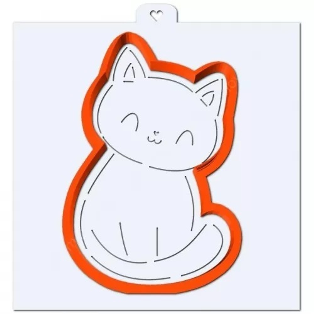 Котенок. Форма + трафарет