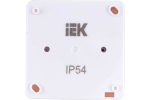 Розетка 1-местная для открытой установки РСб20-3-ГПБб с заземлением IP54 ГЕРМЕС PLUS (цвет крышки:белый) IEK