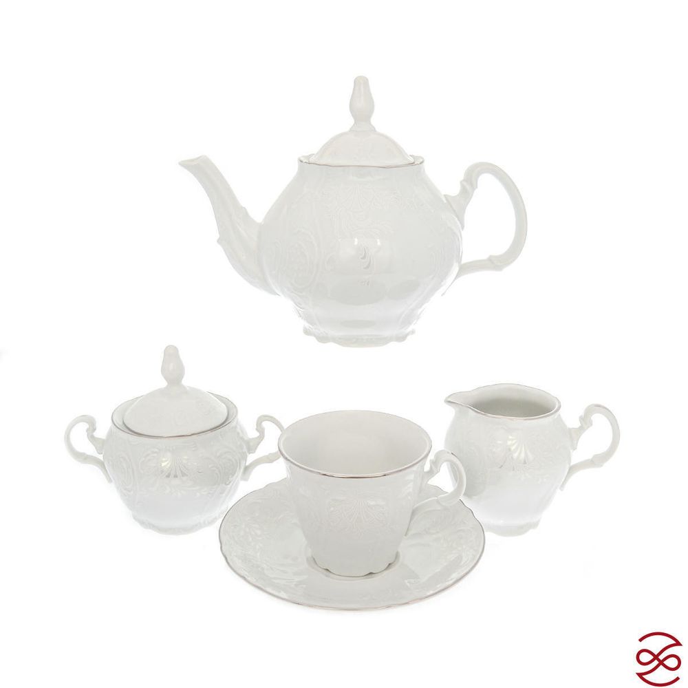 Чайный сервиз Bernadotte Платиновый узор 6 персон 17 предметов