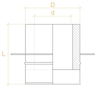Опорная площадка L=500 мм Нержавейка AISI 430, 0,5 мм