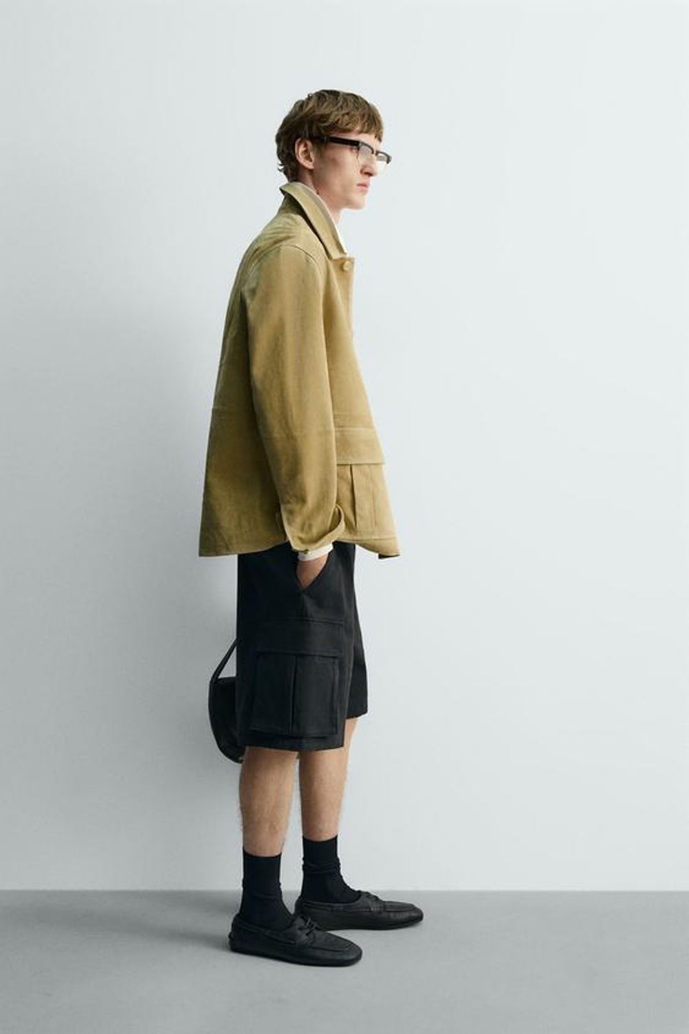 ZARA ШОРТЫ КАРГО RELAXED FIT, МОРСКОЙ СИНИЙ