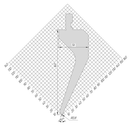 Пуансон AP 1190 60° H160 R0,8