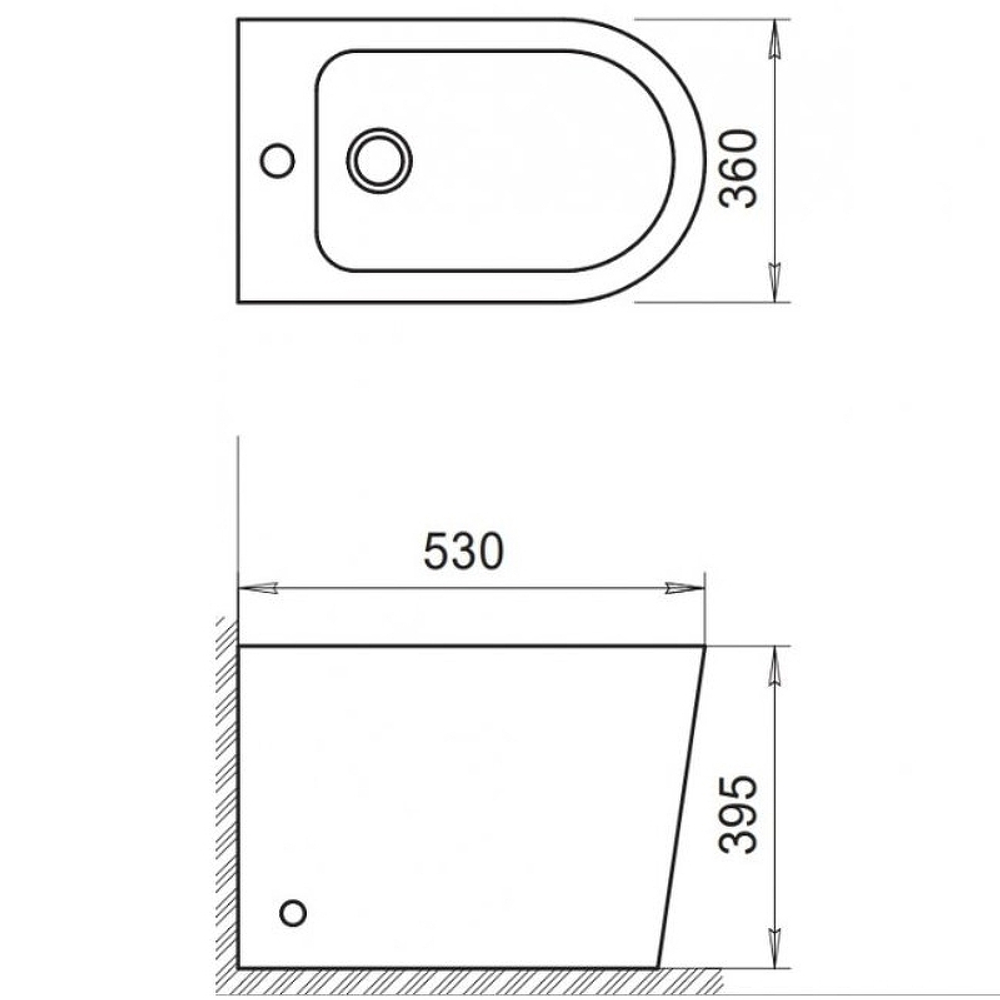 Биде BelBagno Flay-R BB1003B Белое