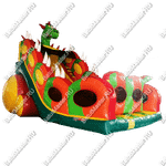 Батут-горка "Дракон 3" с шипами, 11*6*8,5 м