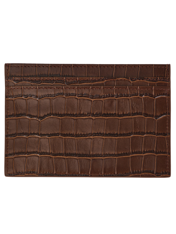 Картхолдер PEEKABOO CROCO шоколадного цвета