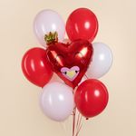 Шар (25''/64 см) Сердце, Влюбленные глазки, 1 шт. в уп. (цв.этик.)