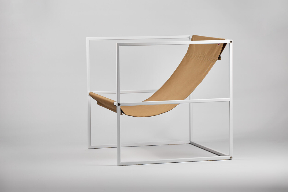 Уличное кресло TESS Outdoor Chair white / taupe textile (Up!Flame)