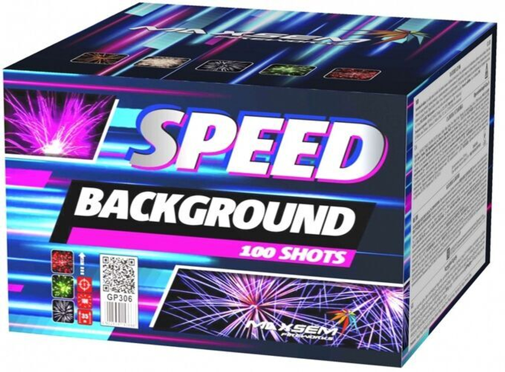 Батарея салютов "Speed Background" GP306 100 залпов * 0.6"
