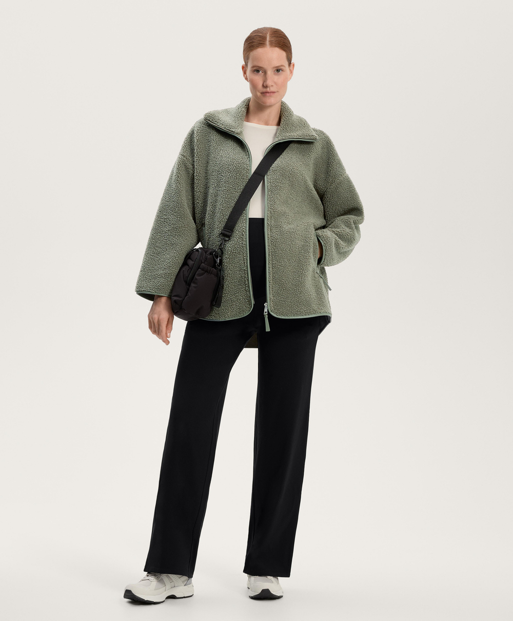 OYSHO Теплые брюки прямого кроя для беременных, черный