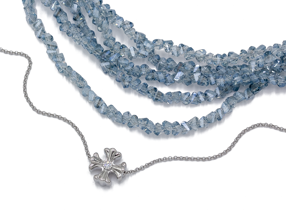 Нить бусин для украшений 4мм (ювелирное стекло)