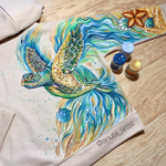 Краска по ткани и обуви, одежды акриловая «Июньское небо»