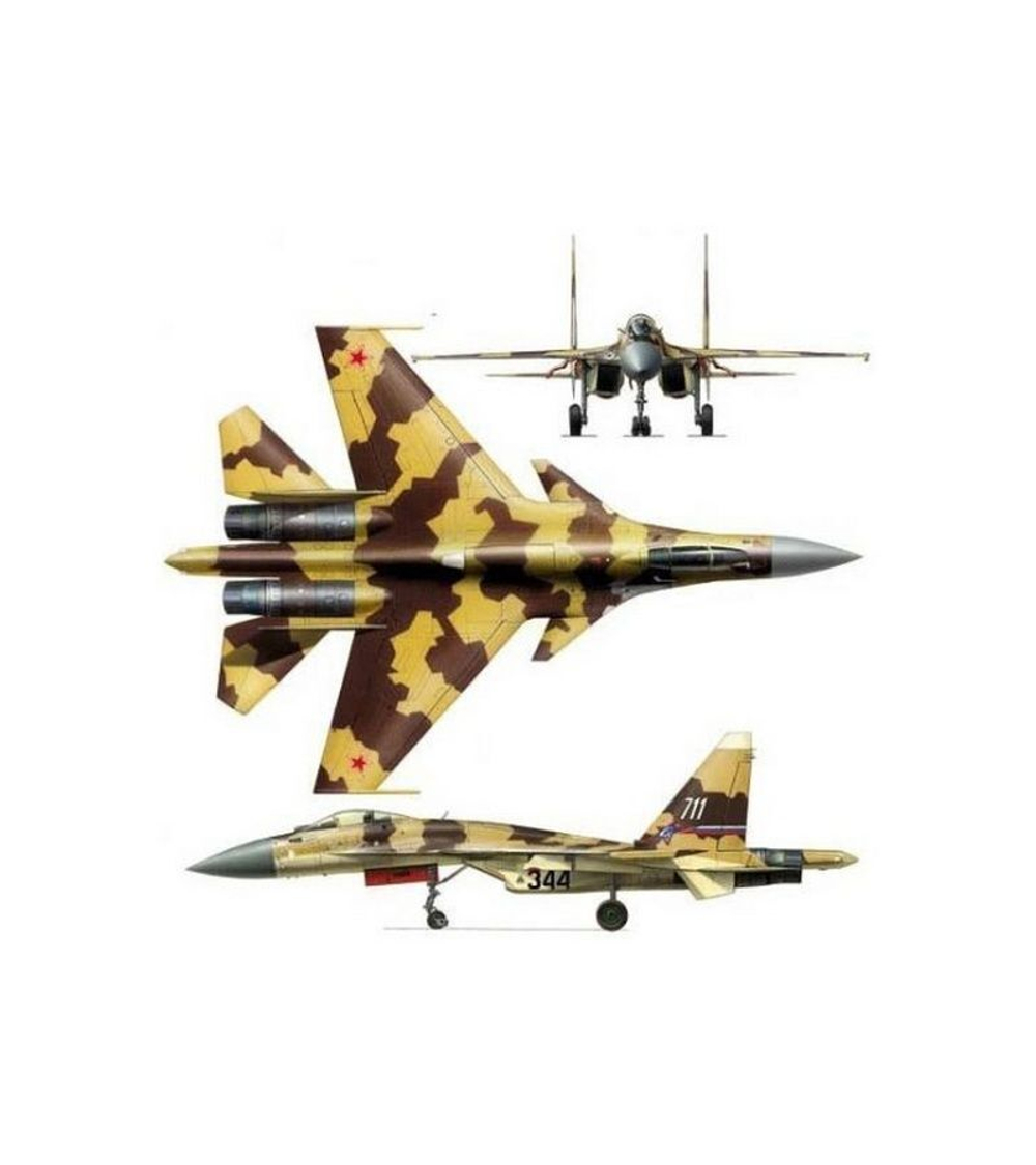 Сборная модель ZVEZDA Российский сверхманевренный истребитель Су-37, 1/72