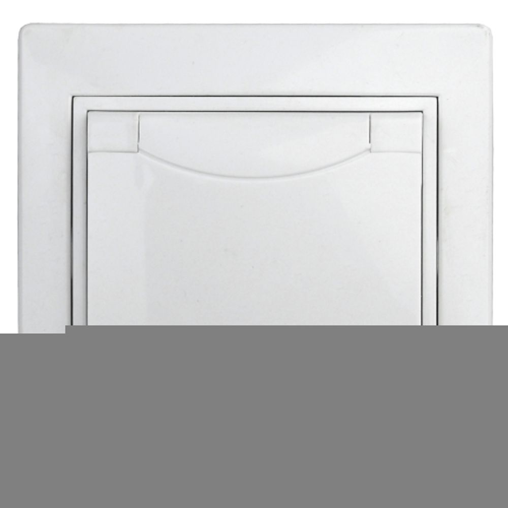 Розетка Intro Plano 1-209-01 с заземлением 2P+E Schuko с крышкой штор., 16А-250В, IP20, скрытой установки, IP44, белый