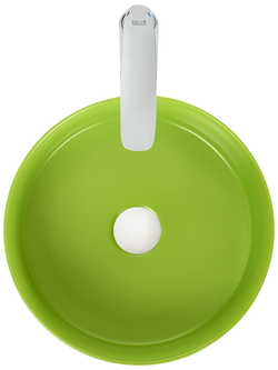 Раковина накладная (матовая бирюзовая) WeltWasser WW  ELBACH 3134 MGG 355х355х120